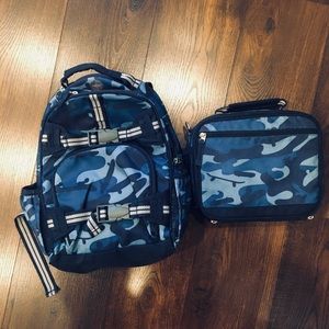 Small Pottery Barn Backpack and lunchbox